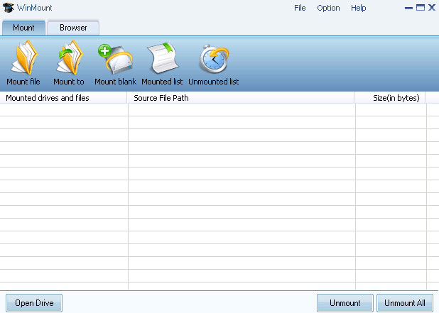 WinMount 64-bit Edition screen shot